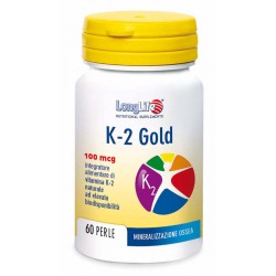 Barattolo da 60 perle di Integratore per le Ossa K-2 Gold di Longlife