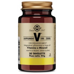 Flacone da 30 tavolette di Integratore per Vegani Supplement Vm 2000 da Solgar