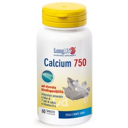Confezione da 60 tavolette di Integratore di Calcio Calcium da Longlife