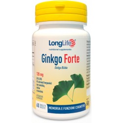 Flacone da 60 tavolette di Integratore Antiossidante Gingko Forte da Longlife