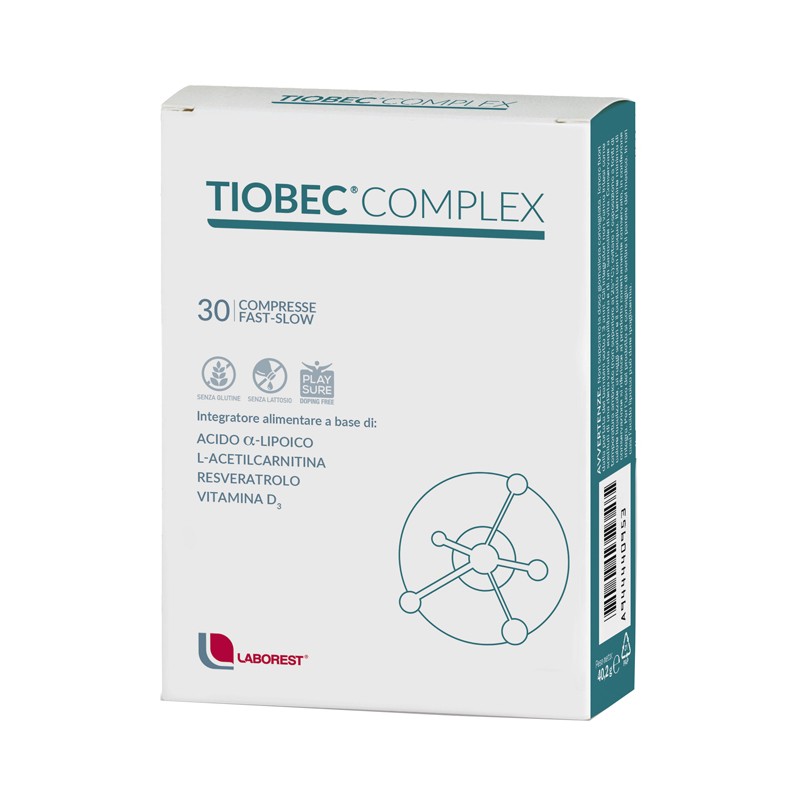 30 complesse Fast Slow di Integratore Antiossidante Tiobec Complex