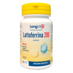 Confezione da 30 capsule vegetali di Integratore per Difese Immunitarie Lattoferrina200 da Longlife