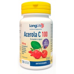 Flacone da 120 compresse Gusto Frutti di Bosco di Integratore Difese Immunitarie Acerola C100 da Longlife