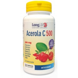 Flacone da 30 compresse Gusto Frutti di Bosco di Integratore Difese Immunitarie Acerola C500 da Longlife