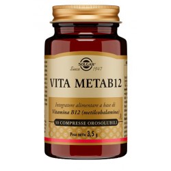 Confezione da 30 compresse orosolubili di Integratore Vitamina B Vita Medab12 da Solgar