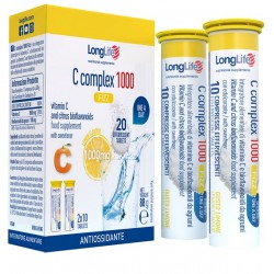 Confezione da 20 compresse Effervescenti C Complex 1000 Fizz da Longlife