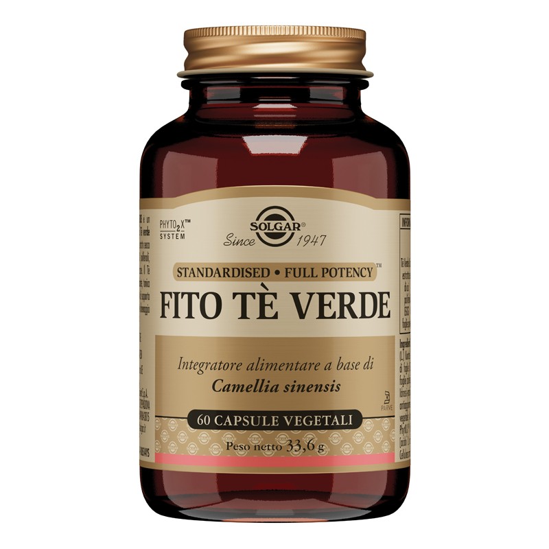 Confezione da 60 capsule di Integratore Antiossidante Fito Te Verde da Solgar