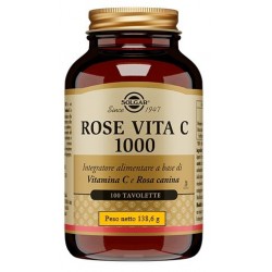 Confezione da 100 tavolette di Integratore Difese Immunitarie Rose Vita C 1000 da Solgar