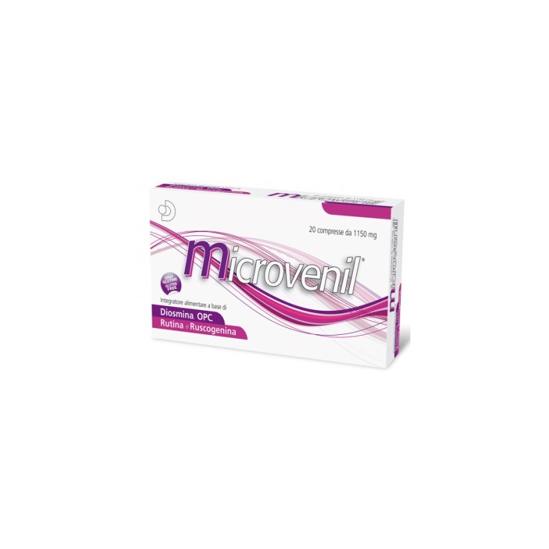 Confezione da 20 compresse di Microvenil Integratore per il Microcircolo da Difass