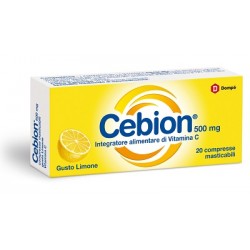 20 compresse senza zucchero gusto limone di bosco di Cebion Effervescente Vitamina C