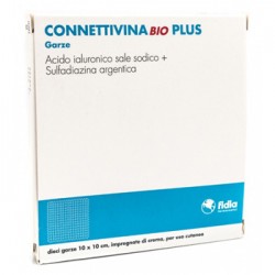 Confezione da 10 pezzi di Connettivinabio Plus garza 10x10 della Fidia Farmaceutici