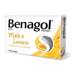 Blister pastiglie di Benagol gusto miele e limone della Reckitt Benckiser