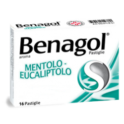 Blister 16 caramelle di Benagol Gusto Mentolo-Eucaliptolo della Reckitt Benkiser