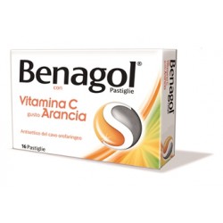 Benagol 16 pastiglie arancia con vitamina c