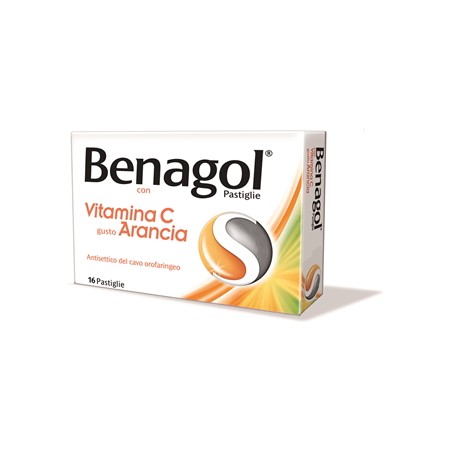Benagol 16 pastiglie arancia con vitamina c