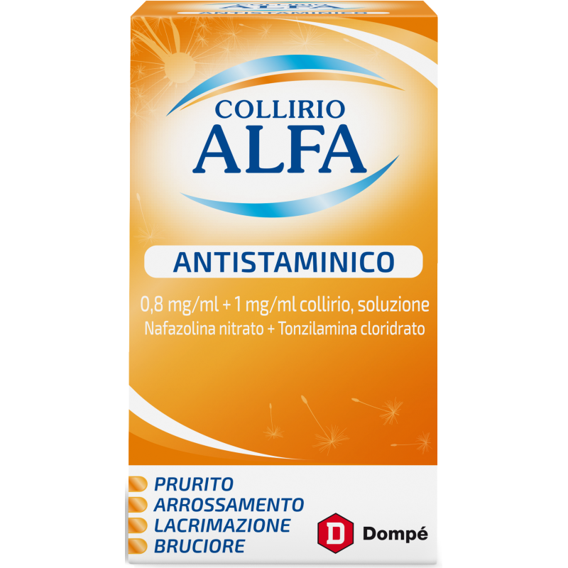 Flacone da 10 ml Alfa Antistaminico 0,8 Mg/ml + 1 Mg/ml