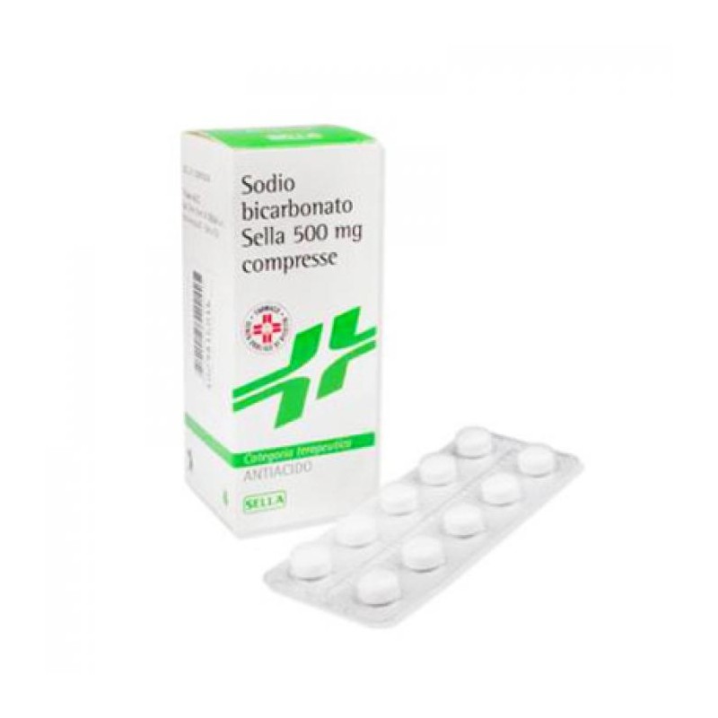 Compresse per l'acidità di stomaco Sodio Bicarbonato Sella 500 Mg