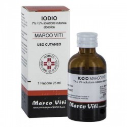 Flacone da 25 ml Iodio Marco Viti 7%/5%