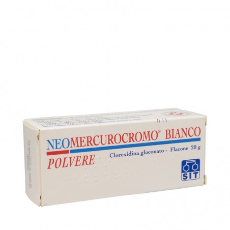 Polvere cutanea da 20 g Neomercurocromobianco 5 Mg/g