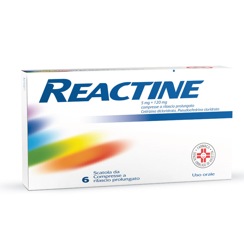 confezione 6 compresse reactine 5mg