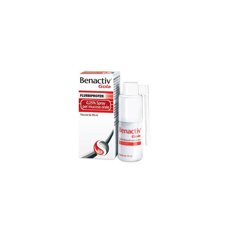 Flacone Spray con cannula da 15 ml di Benactiv Gola della Reckitt Benckiser
