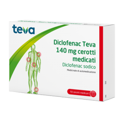 10 Cerotti Medicati Diclofenac Teva 140 Mg