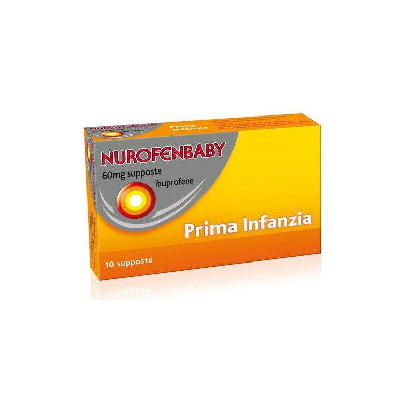 Blister da 10 supposte di NurofenBaby 60 Mg della Reckitt Benckiser