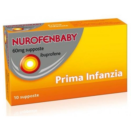 Blister da 10 supposte di NurofenBaby 60 Mg della Reckitt Benckiser