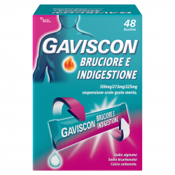 48 bustine Gaviscon per calmare il Bruciore