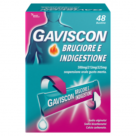 48 bustine Gaviscon per calmare il Bruciore