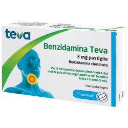 20 pastiglie Benzidamina Teva 3 Mg