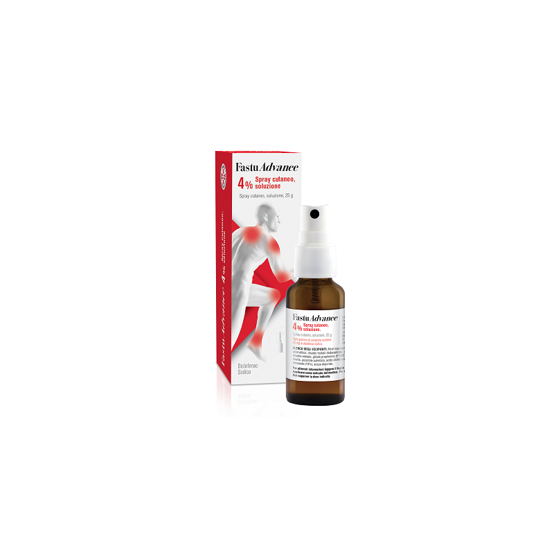 flaconcino in vetro da 25 gr fastuadvance spray