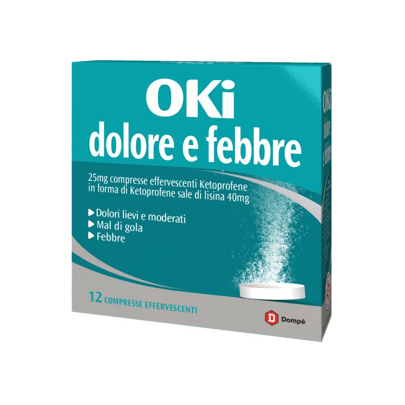 12 compresse effervescenti Oki Dolore E Febbre 25 Mg