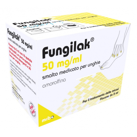 Mibe Pharma Italia Fungilak 50 Mg/ml Smalto Medicato Per Unghie Amorolfina