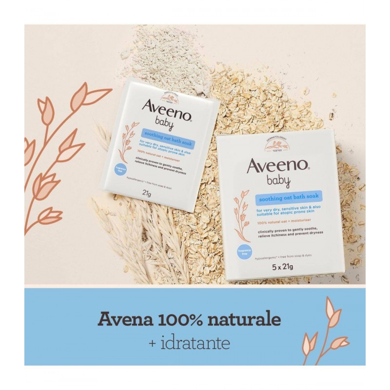 Johnson & Johnson Aveeno Baby Colloidal Polvere Bagno 5 X 21 G