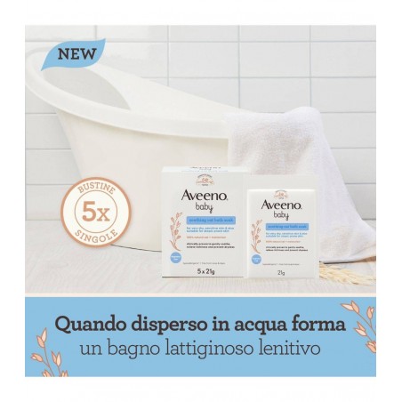 Johnson & Johnson Aveeno Baby Colloidal Polvere Bagno 5 X 21 G