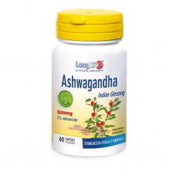 Barattolo da 60 capsule di Integratore Rilassante Ashwagandha da Longlife