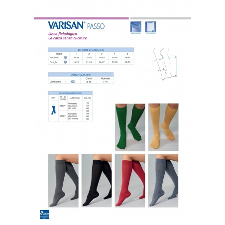 Cizeta Medicali Varisan Passo 15-20 Mmhg Gambaletto Ad Pc Blu Normale 2