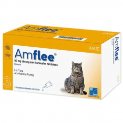 Confezione da 3 pipette di Soluzione Spot-on per Gatti di Amflee