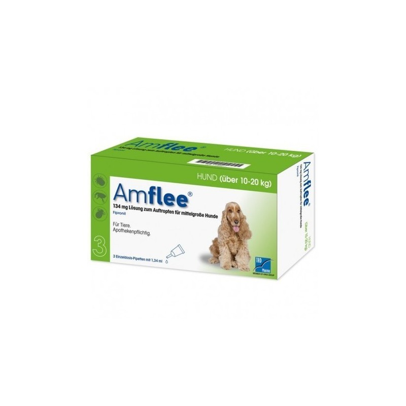 3 pipette antiparassitarie  Amflee 134 Mg
