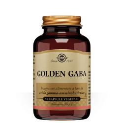 Barattolo da 50 capsule vegetali di Integratore Golden Gaba da Solgar