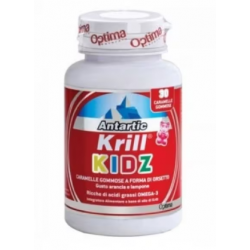 Optima Naturals Antartic Krill Kidz Vit D - Caramelle gommose con Omega-3 e Vitamina D per bambini