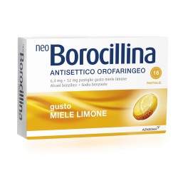16 pastiglie gusto limone di Neo Borocillina Antisettico Orofaringeo