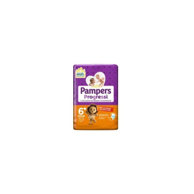Fater Pampers Progressi Extralarge Pannolino 6+ 16+kg 17 Pezzi