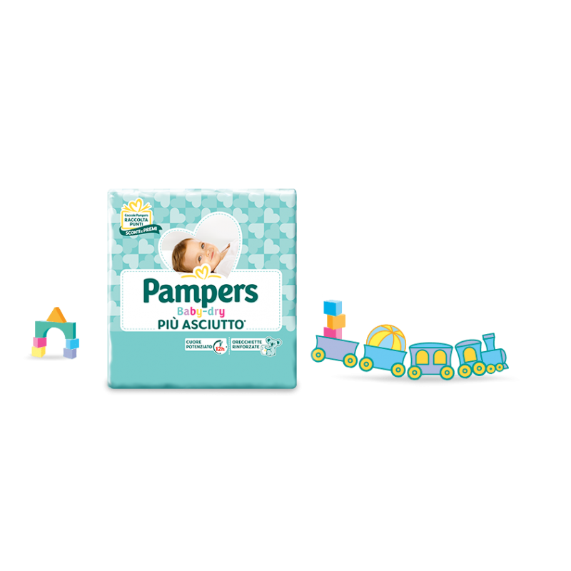 Fater Pampers Baby Dry Pannolini Downcount Junior 16 Pezzi