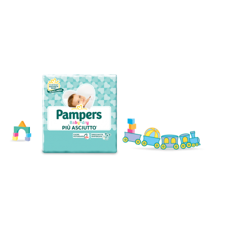 Fater Pampers Baby Dry Pannolini Downcount Junior 16 Pezzi