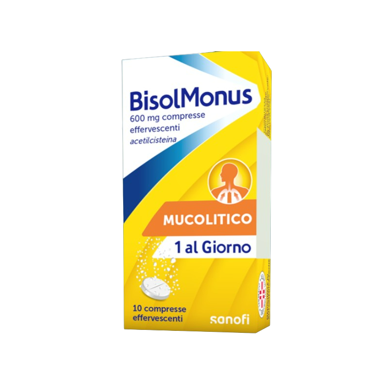 10 compresse di BisolMonus 600mg Fluidificante Mucolitico