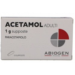 10 Supposte analgesiche Acetamol 1000 mg