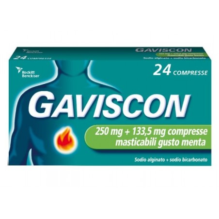 24 compresse masticabili per il reflusso Gaviscon