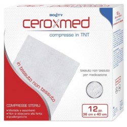 Nova Argentia Ind. Farm Garza Compressa In Tessuto Non Tessuto Ceroxmed 36x40 Cm 12 Pezzi